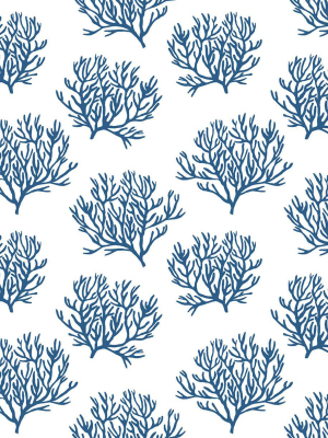 Coastal Coral Reef Peel-and-stick Wallpaper In Marine Blue By Nextwall