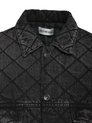 Balenciaga Quilted Denim Trucker Jacket