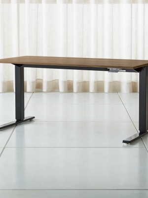 Humanscale ® Float ® Sit/stand 60" Walnut Desk