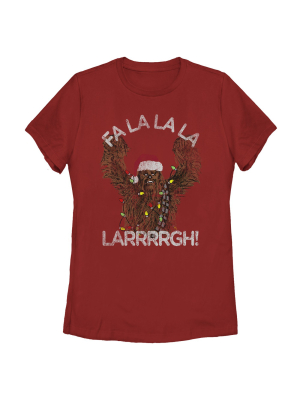 Women's Star Wars Christmas Chewie Fa La La T-shirt