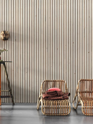 Timber Strips Wallpaper In Scrapwood On Teak By Piet Hein Eek For Nlxl Wallpaper