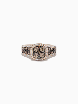 Effy 14k Rose Gold Espresso And White Diamond Ring, 1.69 Tcw