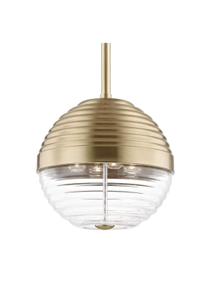 Easton 4 Light Large Pendant Aged Brass