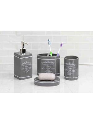 Home Basics 4 Piece Paris Bath Accessory Set