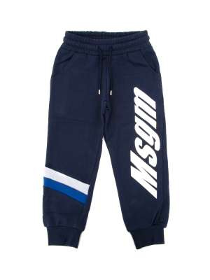 Msgm Kids Logo Print Track Pants