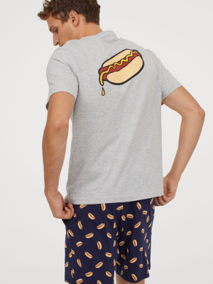 Pajama T-shirt And Shorts