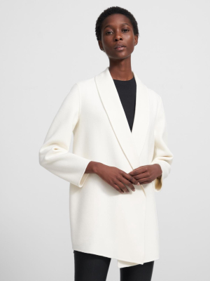 Clairene Shawl Jacket In Double-face Wool-cashmere