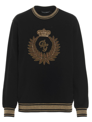 Dolce & Gabbana Logo Embroidered Crewneck Sweater