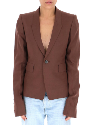 Rick Owens Single Breasted Blazer