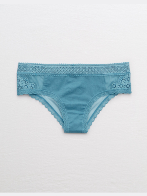 Aerie Queens Lace Mesh Cheeky Underwear