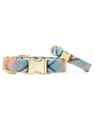 Pastel Plaid Flannel Dog Collar