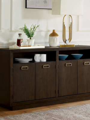 Terraview Cabinet Storage Server Dark Walnut - Homes: Inside + Out