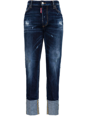 Dsquared2 Cuffed Straight-leg Jeans