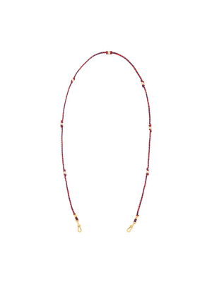 16" Single Loop Mauli Necklace - Red & Navy