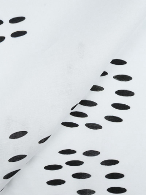 Organic Dots Print Linen Fabric Per Meter