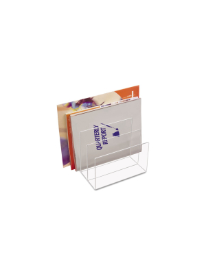 Kantek Clear Acrylic Desk File Three Sections 8 X 6 1/2 X 7 1/2 Clear Ad45