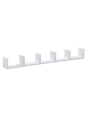 48" X 4.7" Divided Wall Shelf White - Southern Enterprises