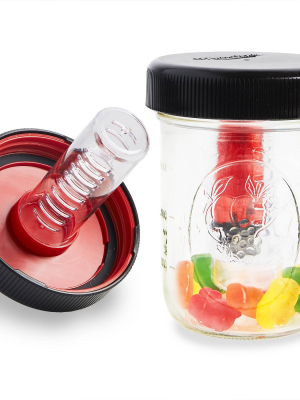 Masontops 2pk Jar Safe Child-resistant Mason Jar Lids Wide Black