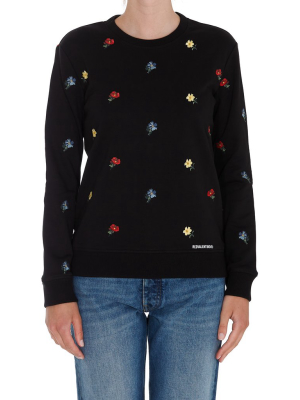 Redvalentino Floral Embroidered Sweatshirt