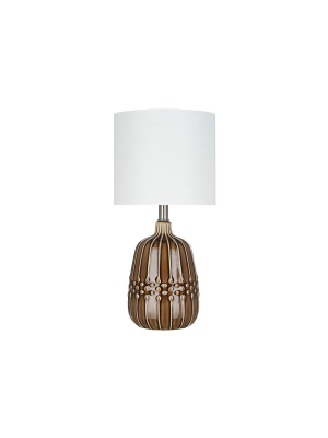 19" Ceramic Accent Lamp Bronze - Cresswell Lighting