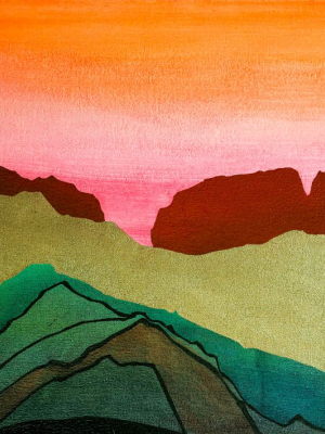 Sarah Edwards Watercolor Print - Red Cliffs