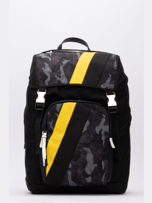 Prada Camouflage Striped Backpack