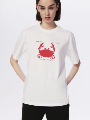 Zodiac Cancer T-shirt In White