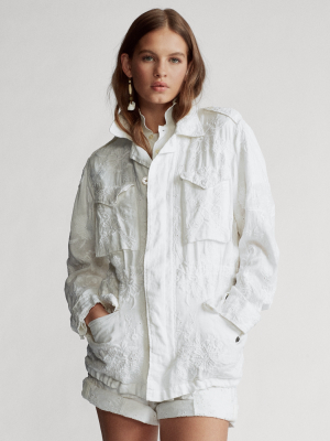 Eyelet Linen Jacket