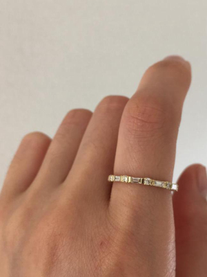 Baguette Round Diamond Eternity Band