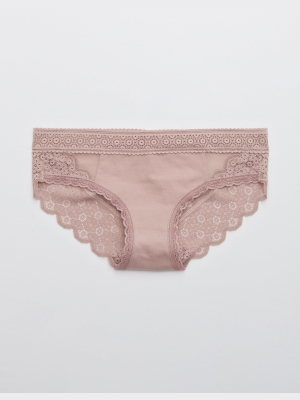 Aerie Queens Lace Mesh Bikini Underwear