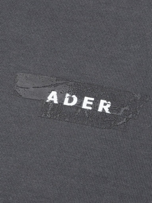 Ader Error Duct Tape Logo Hoodie - Charcoal