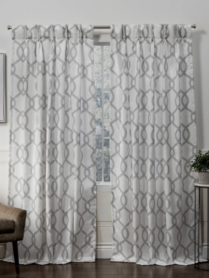 Kochi Pinch Pleated Light Filtering Window Curtain Panels - Exclusive Home