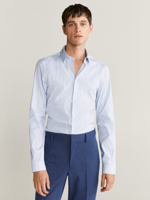 Super Slim-fit Tailored Stretch Cotton Shirt