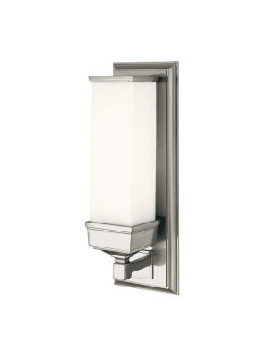 Everett 1 Light Wall Sconce Polished Nickel