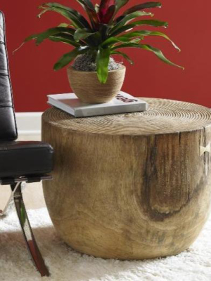 Lathe Side Table, Chamcha Wood