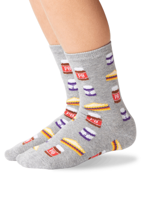 Kid's Peanut Butter And Jelly Crew Socks