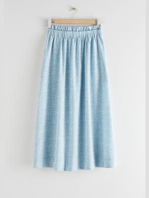 Frilled Midi Skirt