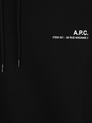 A.p.c. Logo Print Drawstring Hoodie