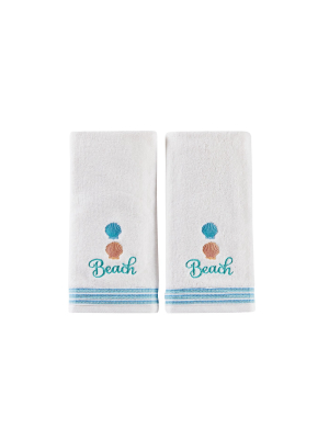 2pc South Seas Hand Towel Set White - Saturday Knight Ltd.