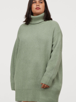 H&m+ Ribbed Turtleneck Sweater