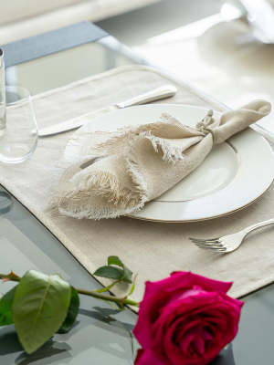 Milano Placemats With Venice Fringe Napkins