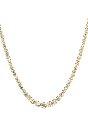 Graduated Diamond Tennis Necklace