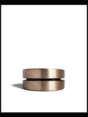 Crevice Ring In Matte Brass