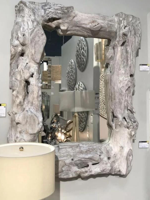 Milo Mirror Whitewashed Driftwood