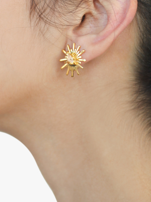 Luciana’s Circle Starburst Stud Earrings