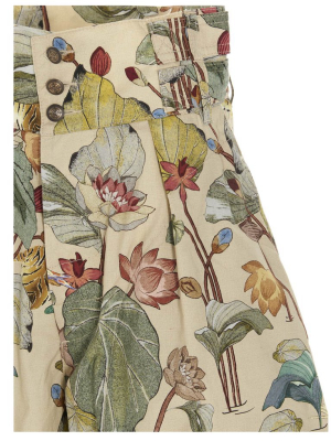 Etro Floral Tiger Print High-rise Shorts