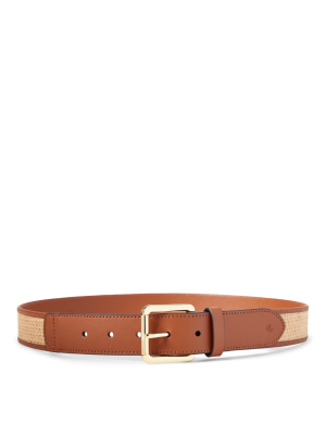 Faux-raffia Belt