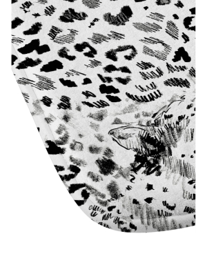 Pattern State Cheetah Sketch Memory Foam Bath Mat Black/white - Deny Designs