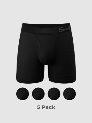 The Midnight Rider | Black Ball Hammock® Pouch Underwear With Fly 5 Pack