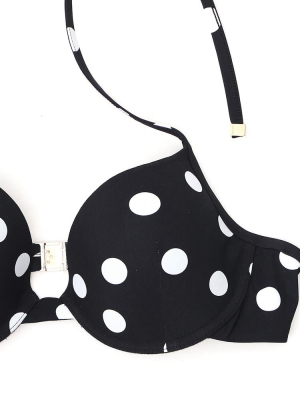 Dolce & Gabbana Halter Neck Polka Dot Bikini Top